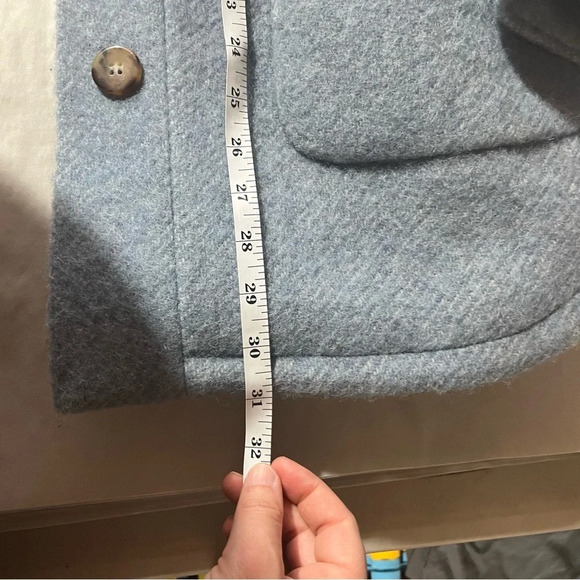 SÉZANE ~ Blue Joe Button Down Wool Coat Jacket - Picture 14 of 14